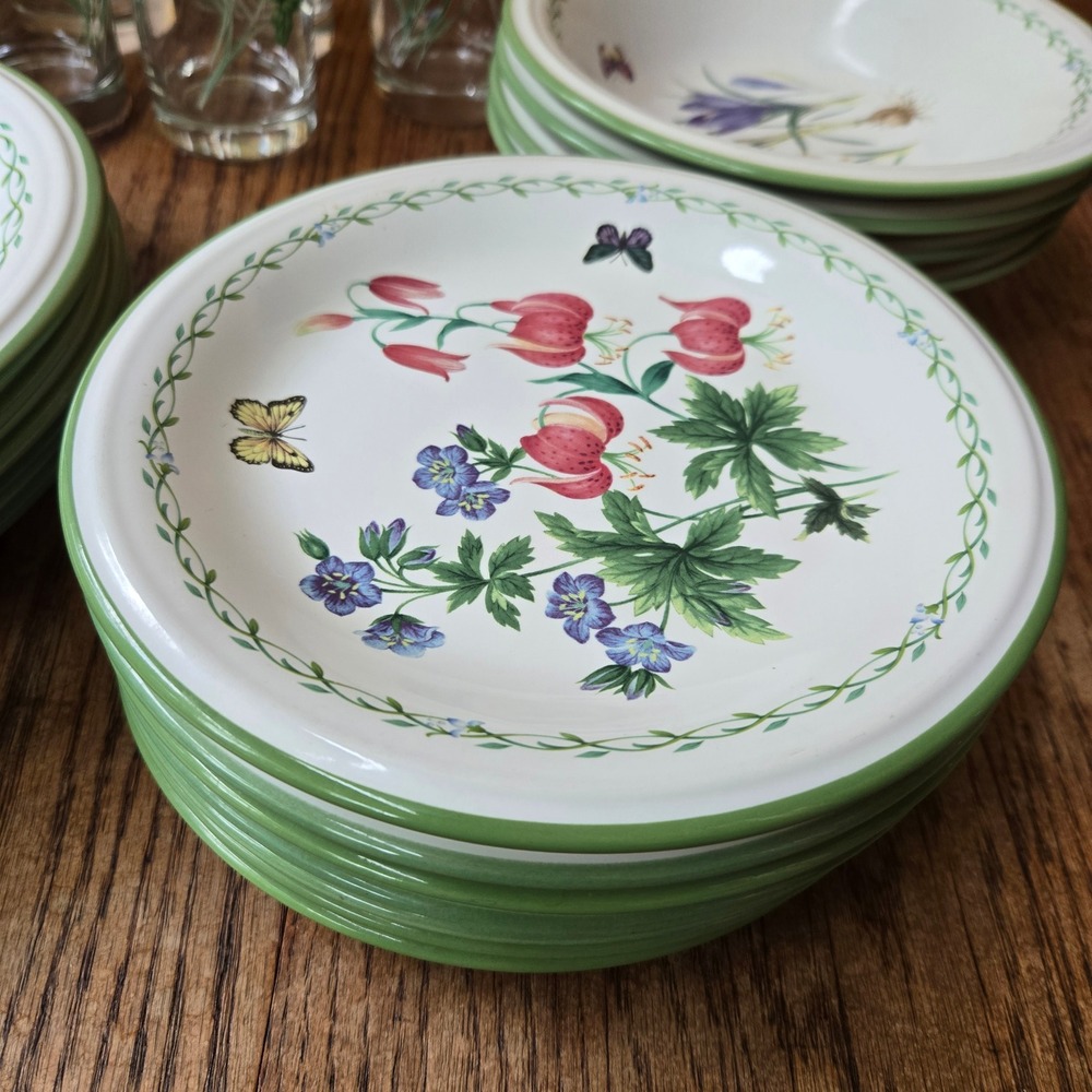 Studio Nova Mikasa Garden Bloom Set of 7 Salad Plates Floral 7 3/4" Cottage